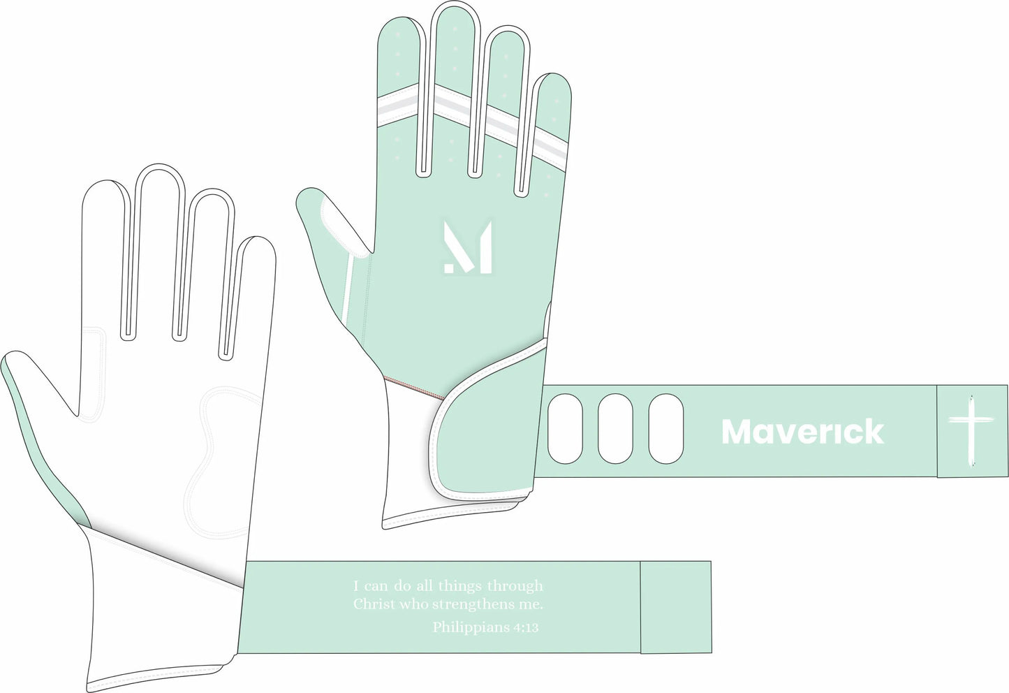 Faith Batting Gloves- Philippians 4:13