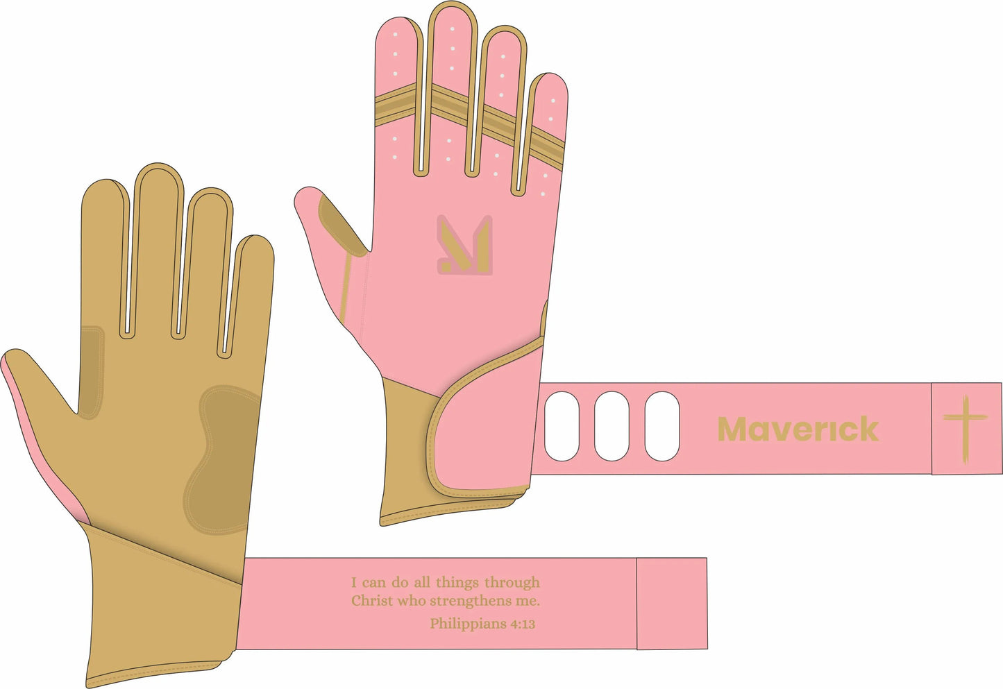 Faith Batting Gloves- Philippians 4:13