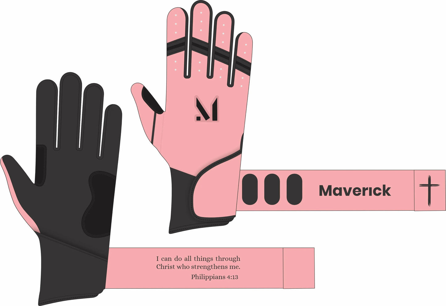 Faith Batting Gloves- Philippians 4:13