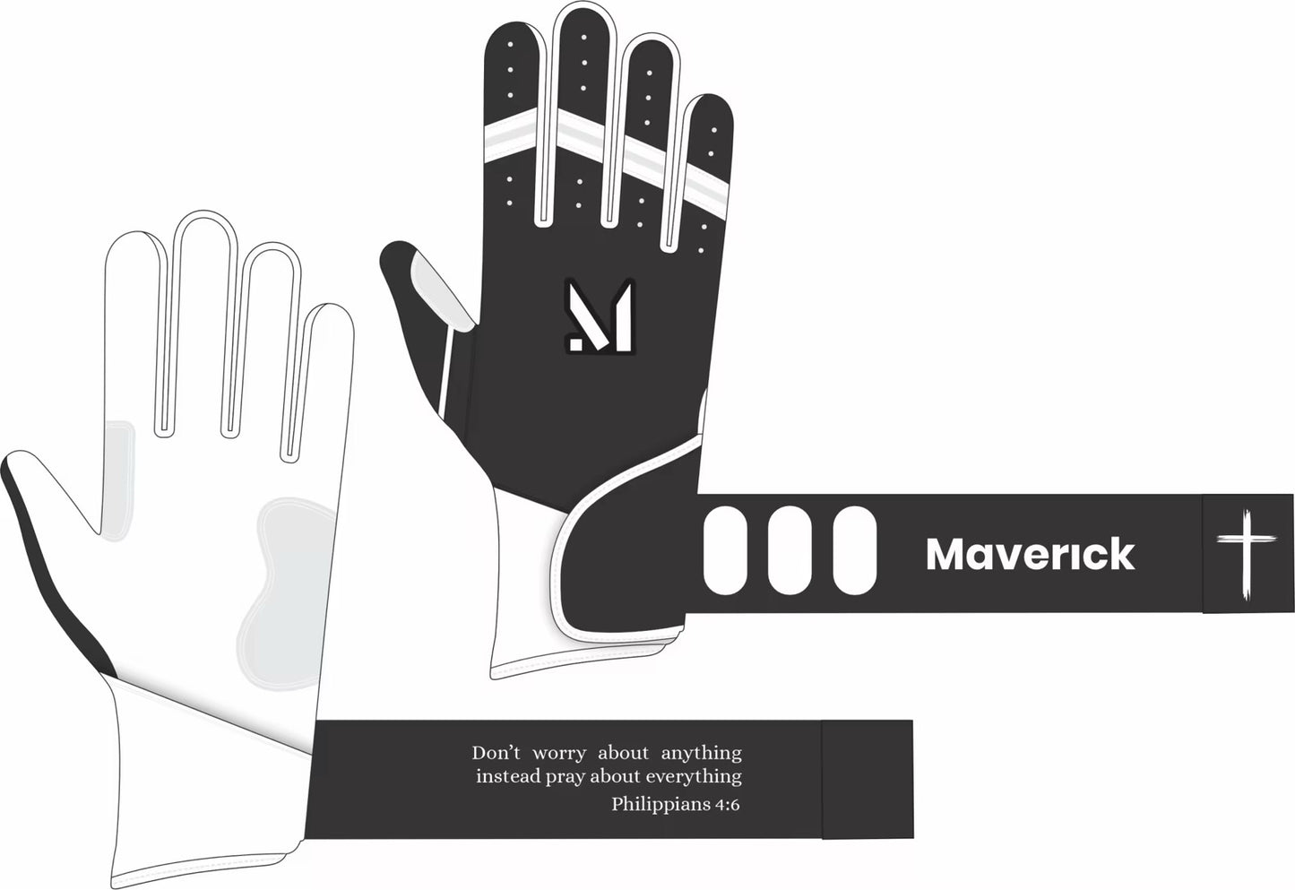 Faith Batting Gloves - Philippians 4:6