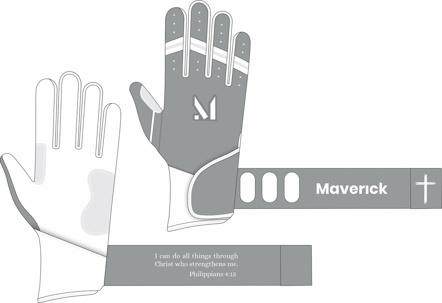 Faith Batting Gloves- Philippians 4:13