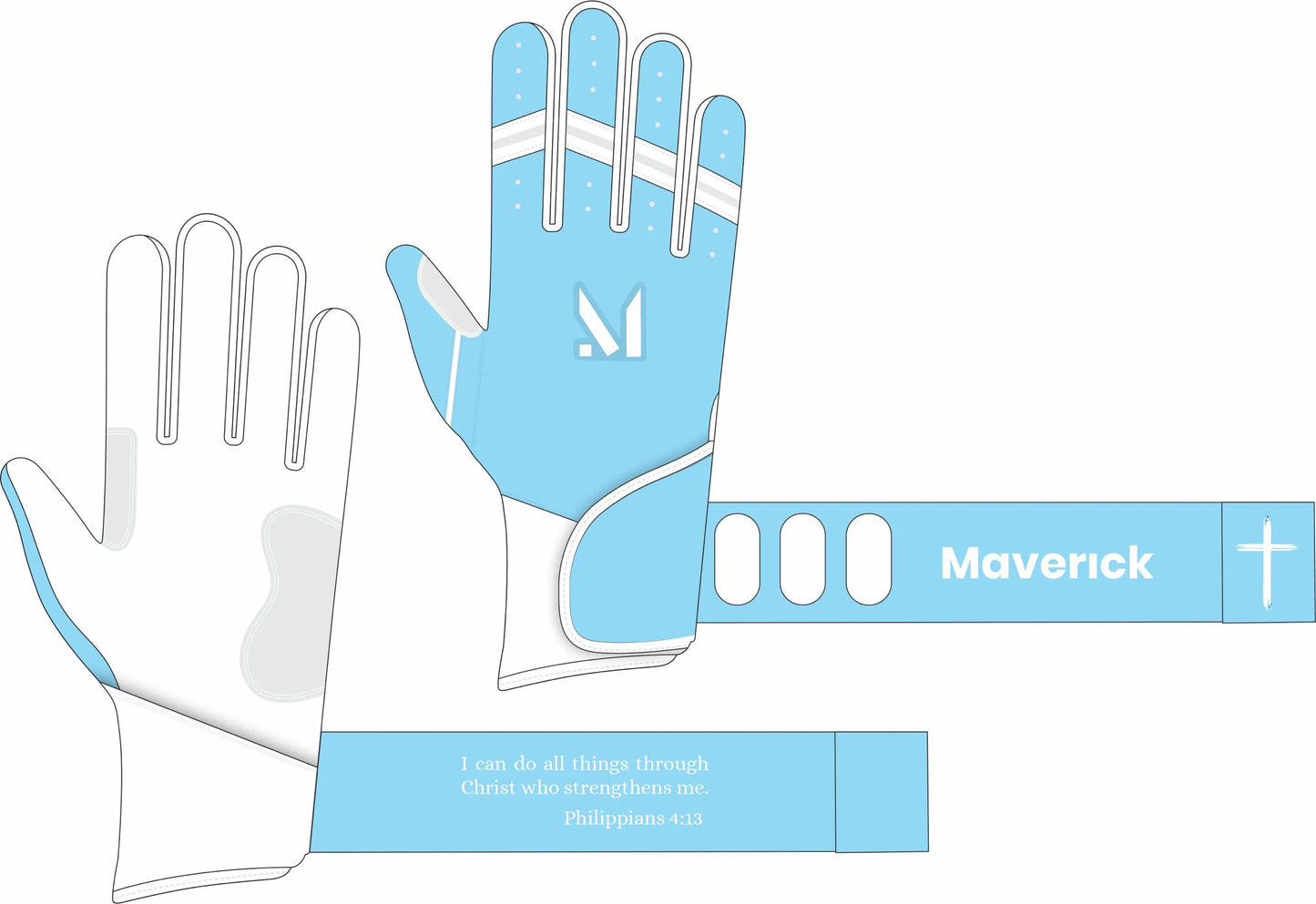 Faith Batting Gloves- Philippians 4:13