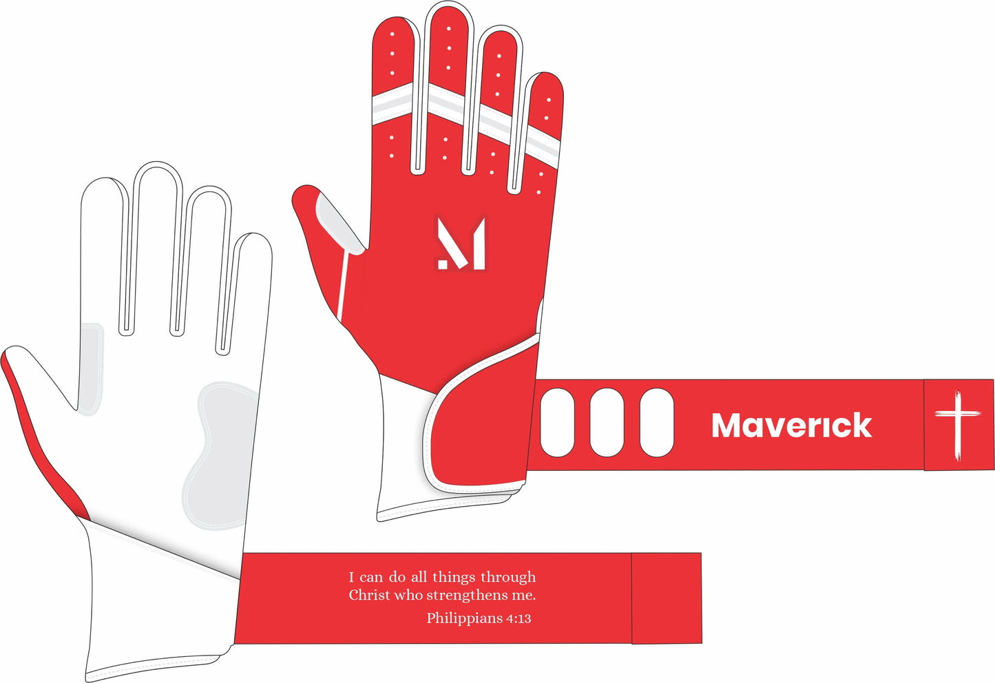 Faith Batting Gloves- Philippians 4:13