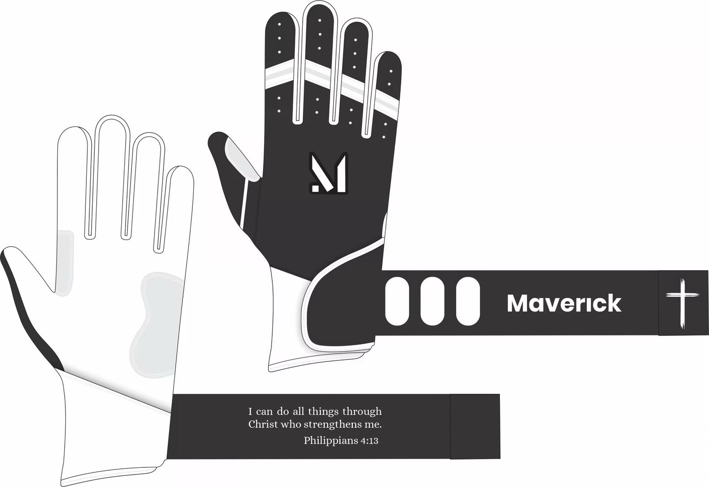 Faith Batting Gloves- Philippians 4:13