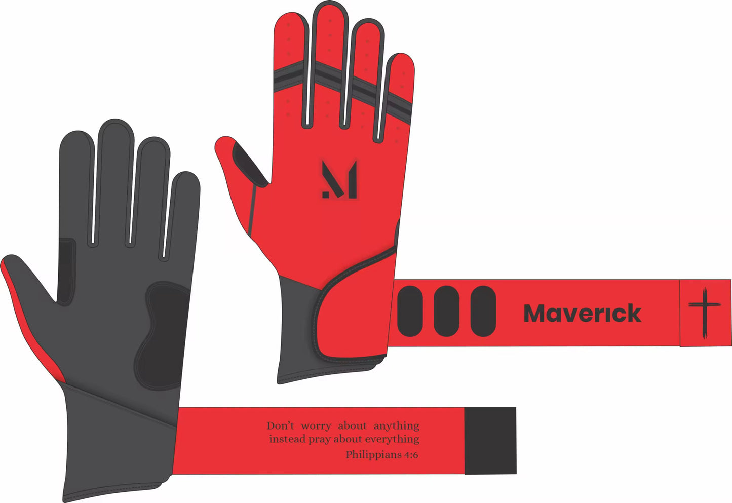 Faith Batting Gloves - Philippians 4:6