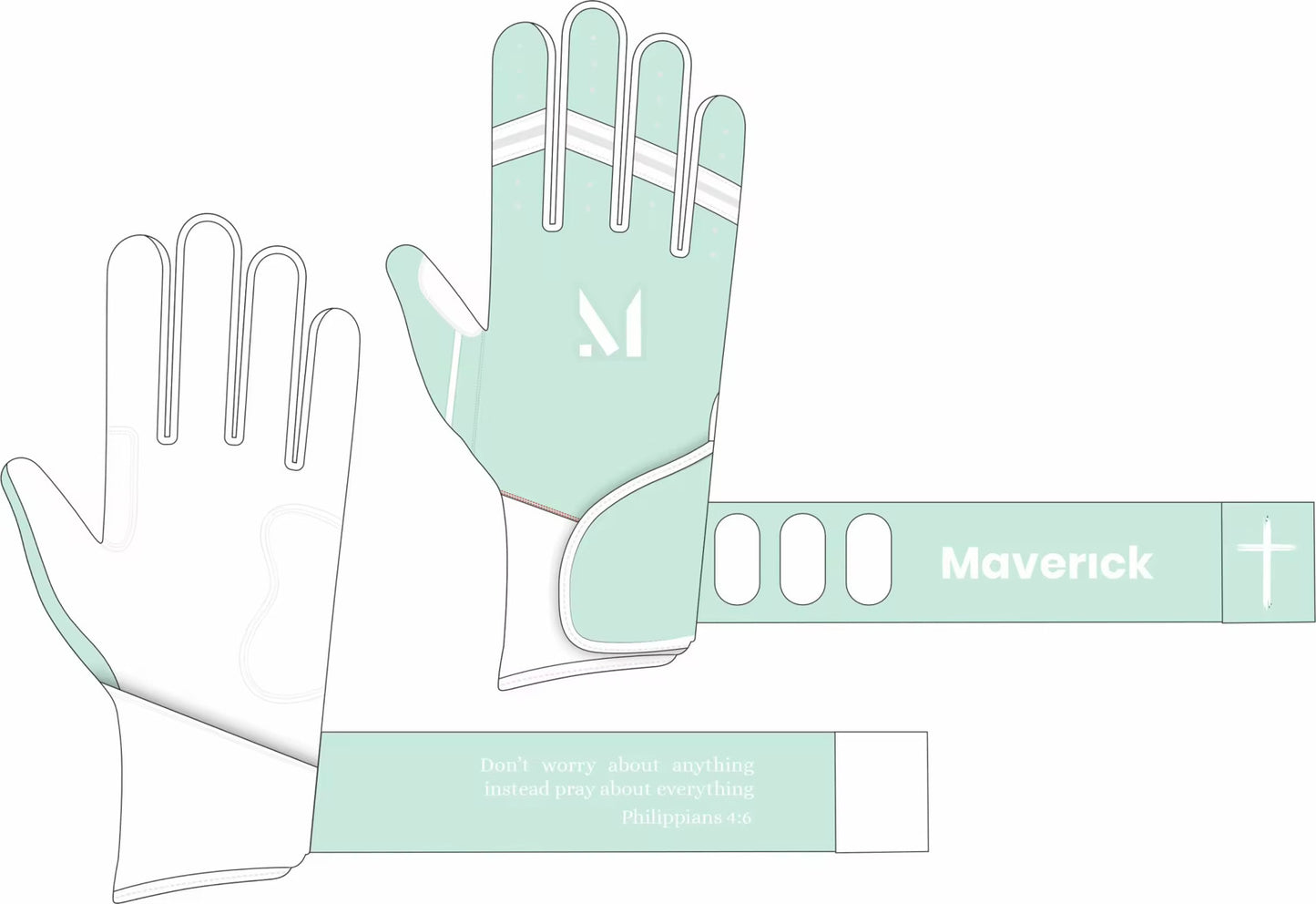 Faith Batting Gloves - Philippians 4:6