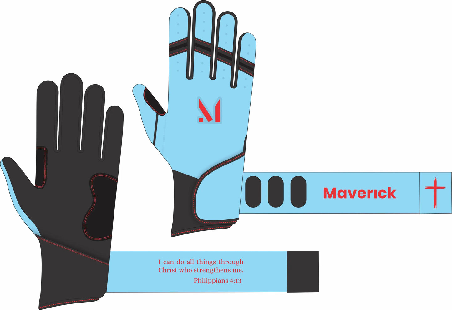 Faith Batting Gloves- Philippians 4:13