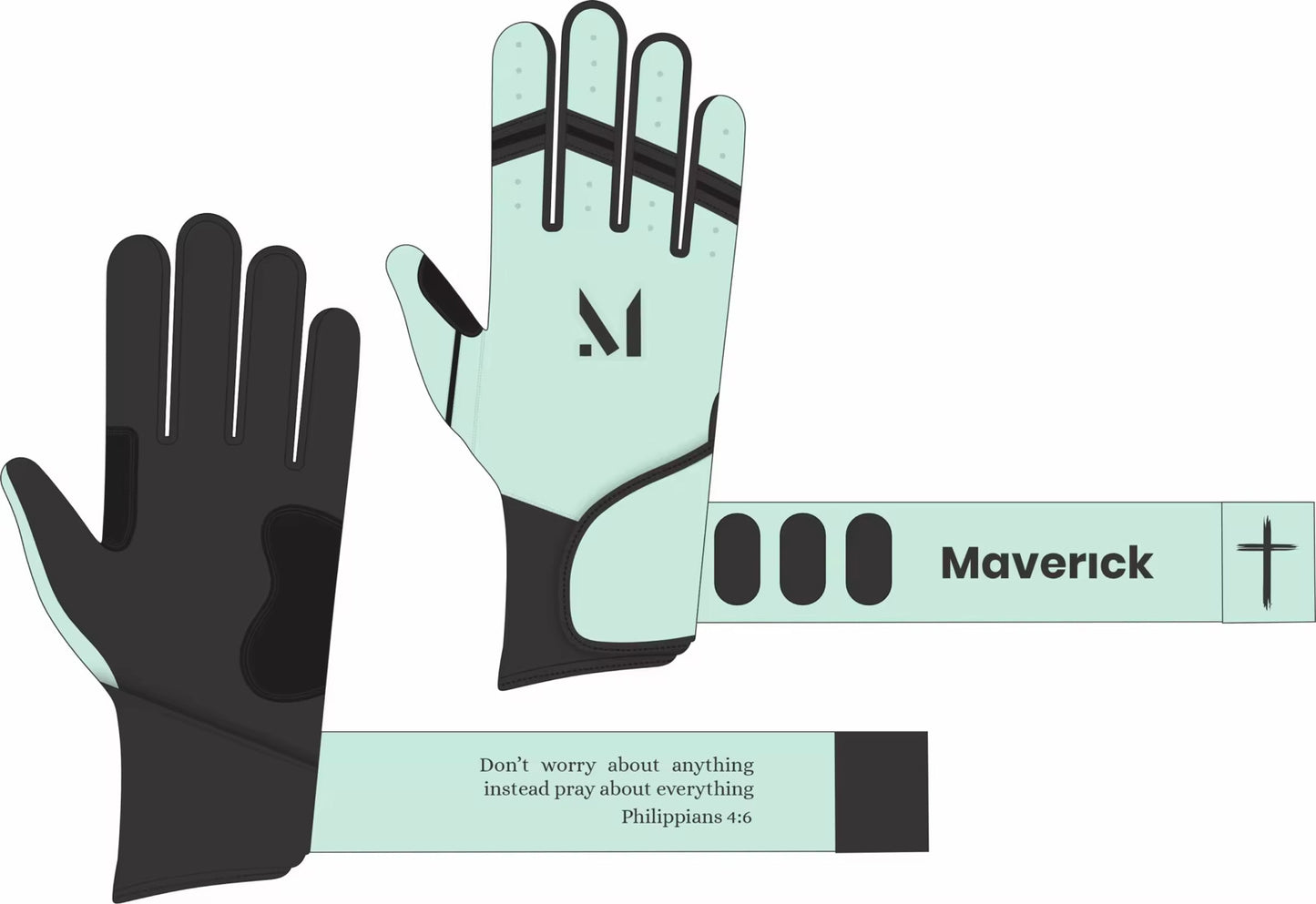 Faith Batting Gloves - Philippians 4:6