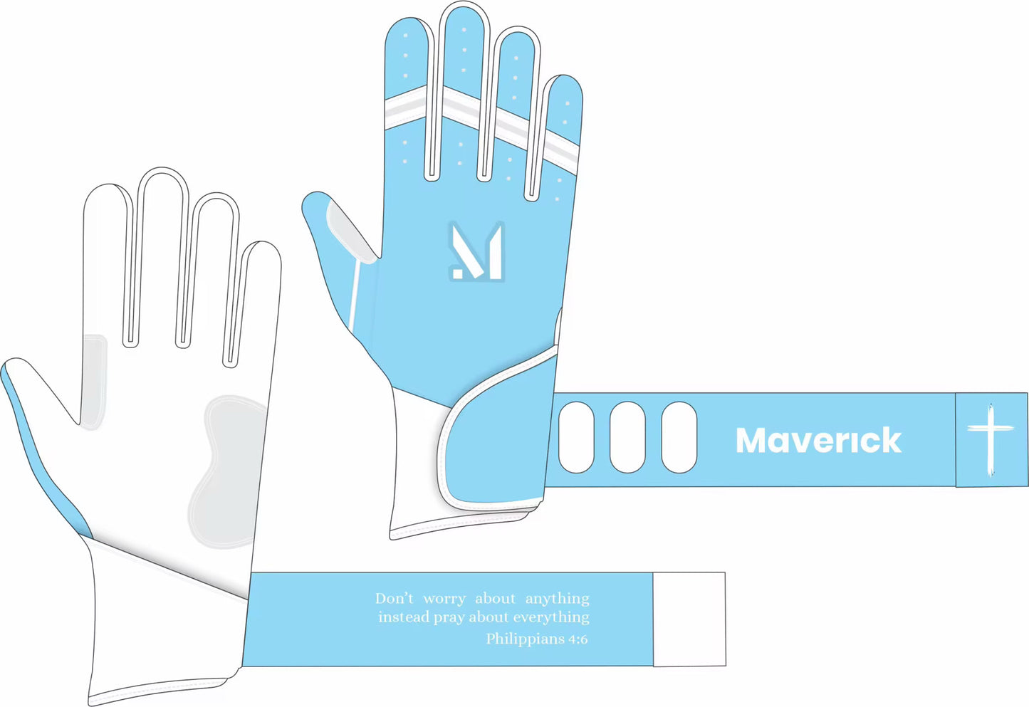 Faith Batting Gloves - Philippians 4:6