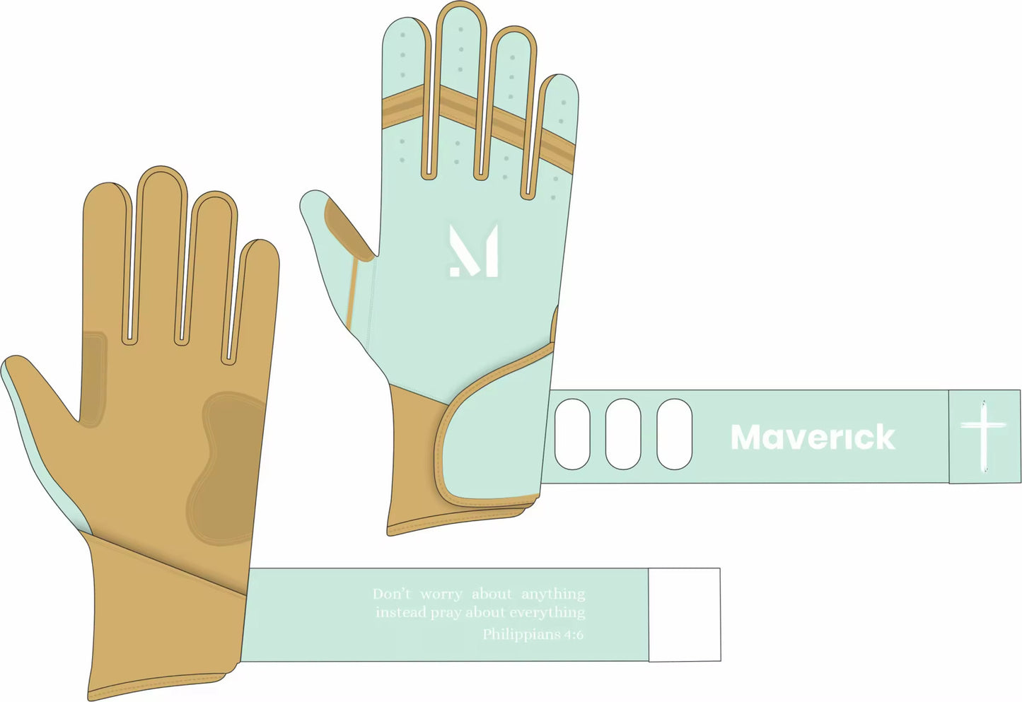 Faith Batting Gloves - Philippians 4:6