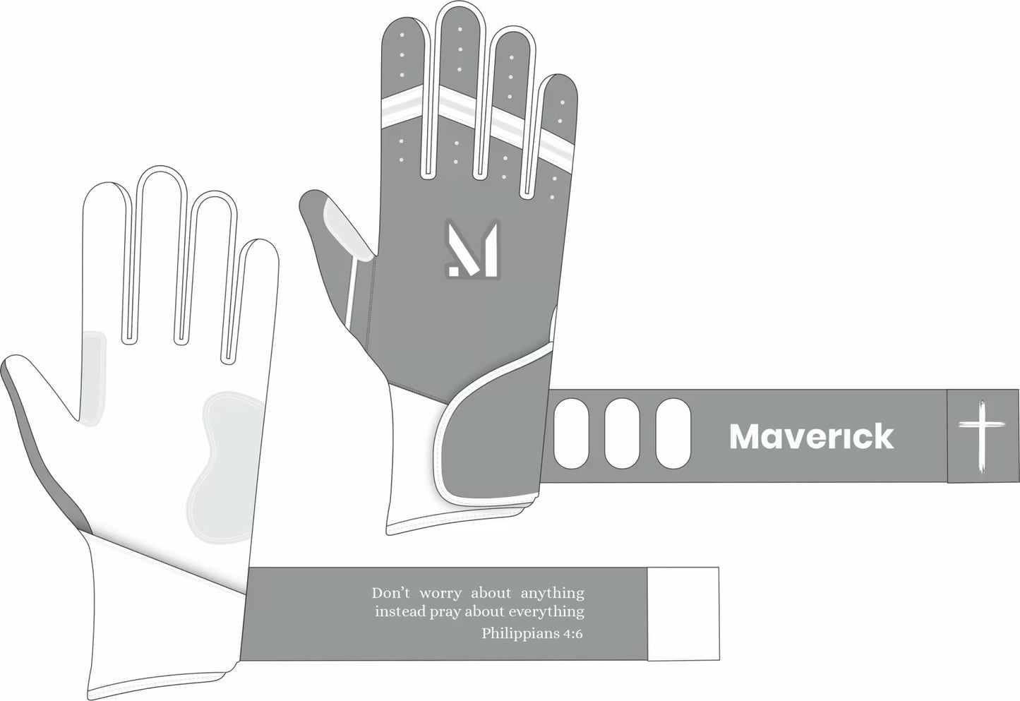 Faith Batting Gloves - Philippians 4:6