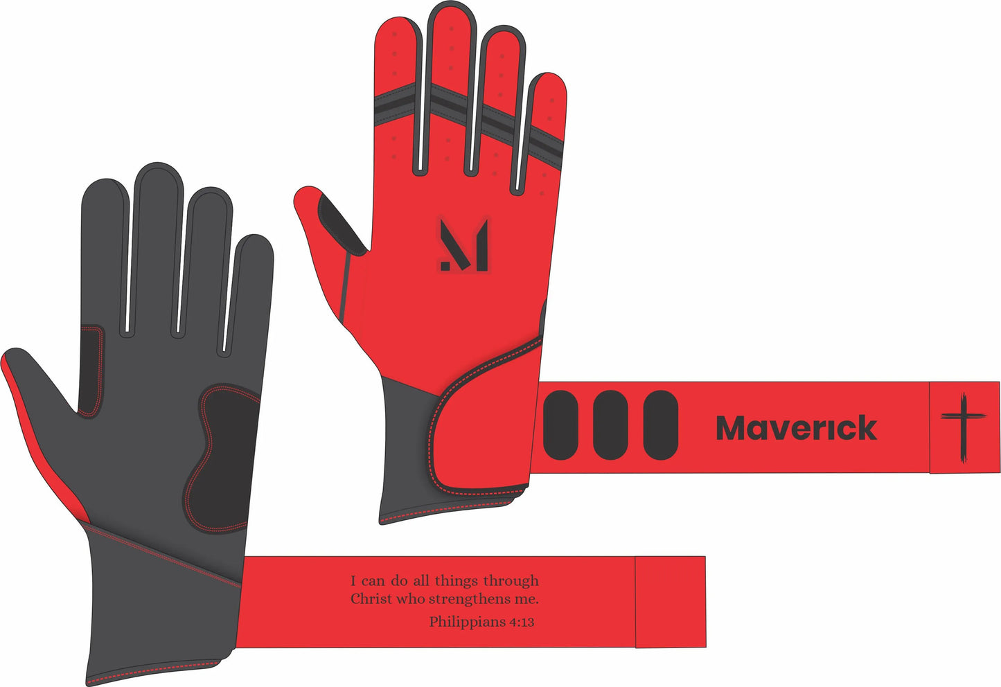 Faith Batting Gloves- Philippians 4:13