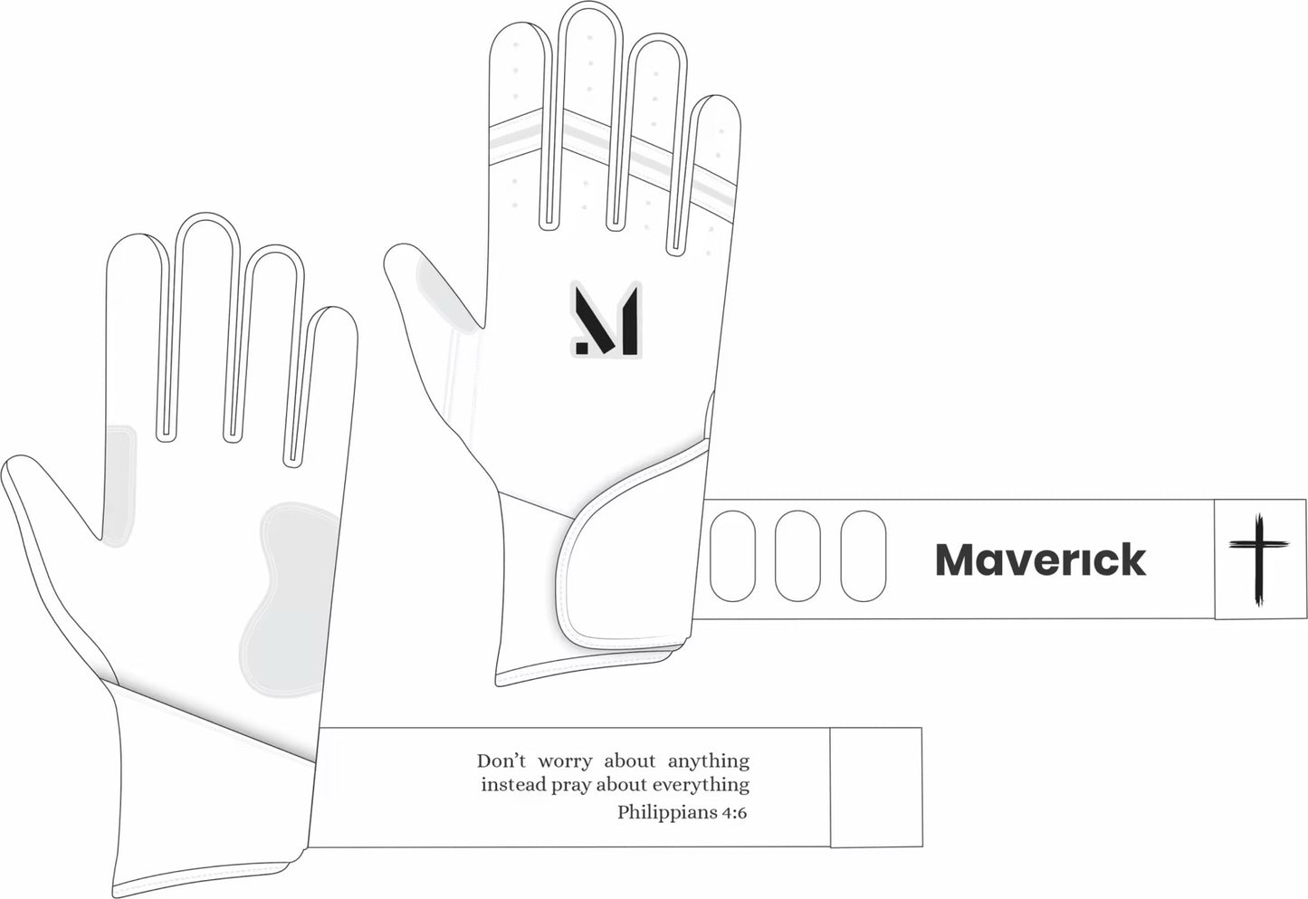 Faith Batting Gloves - Philippians 4:6