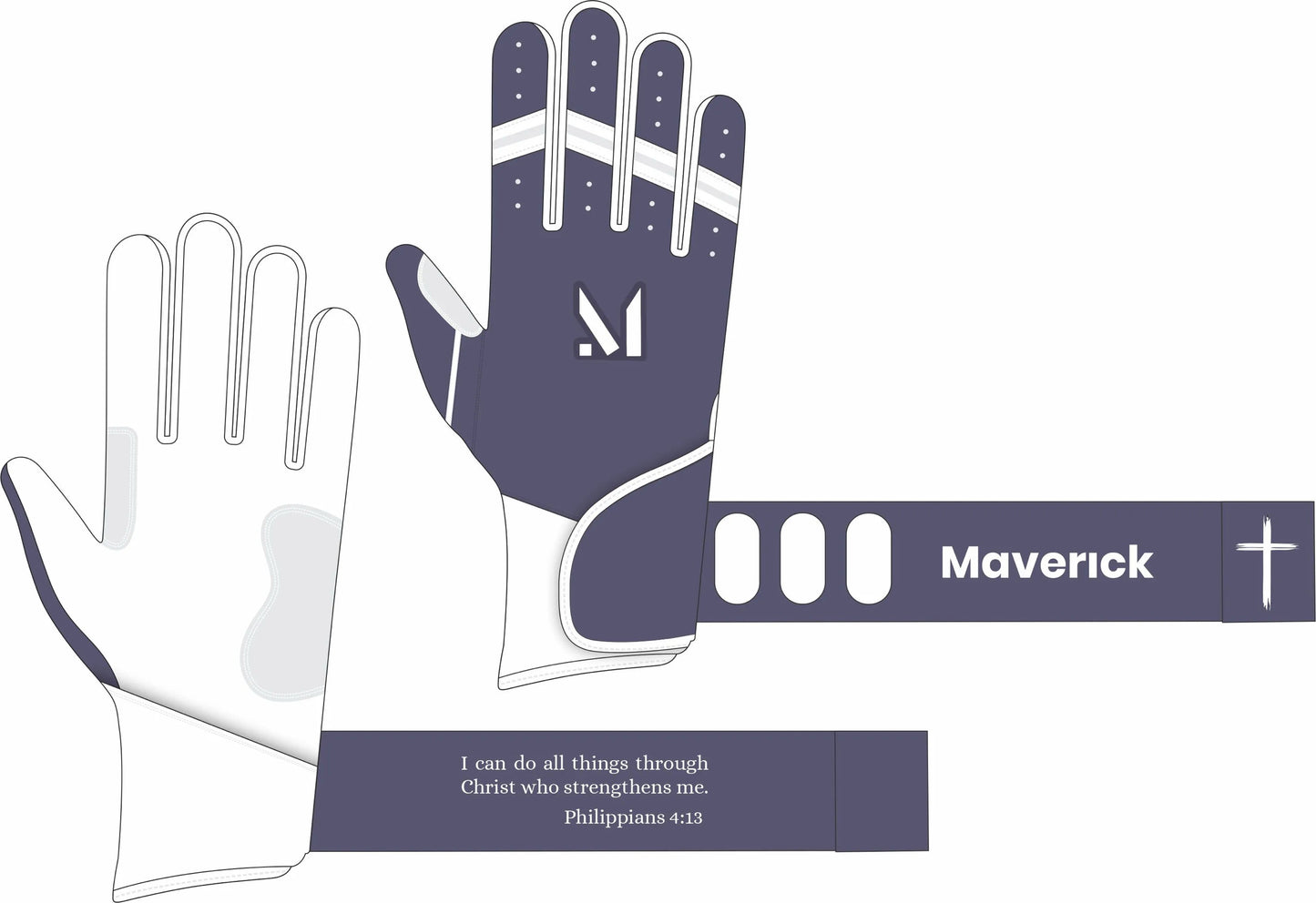 Faith Batting Gloves- Philippians 4:13