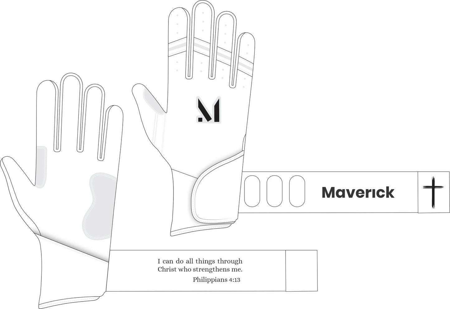 Faith Batting Gloves- Philippians 4:13